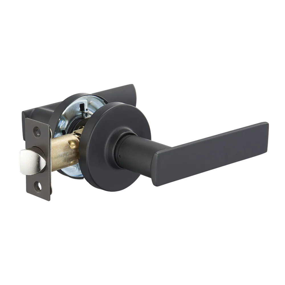 Zanda Austin Round Passage Lever Set Door Handle Matte Black