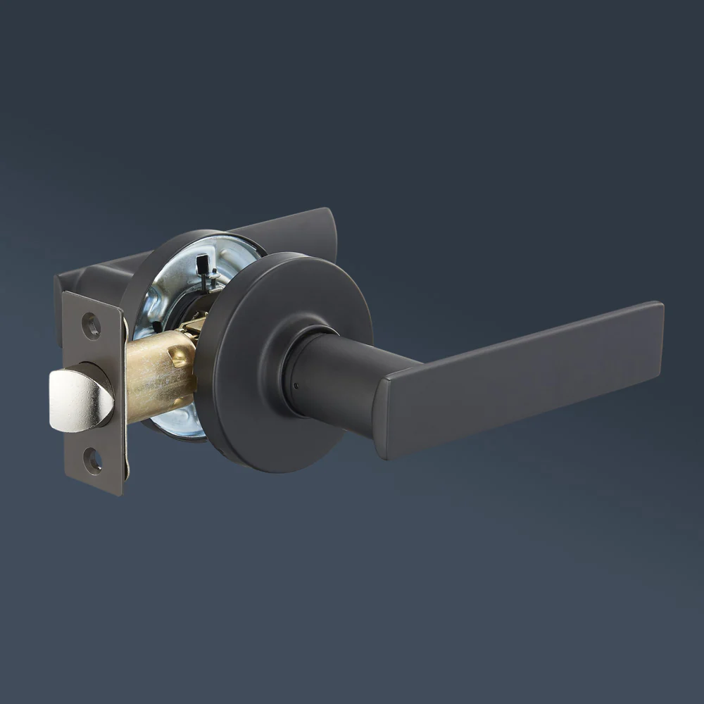 Zanda Austin Round Passage Lever Set Door Handle Matte Black - Image 2