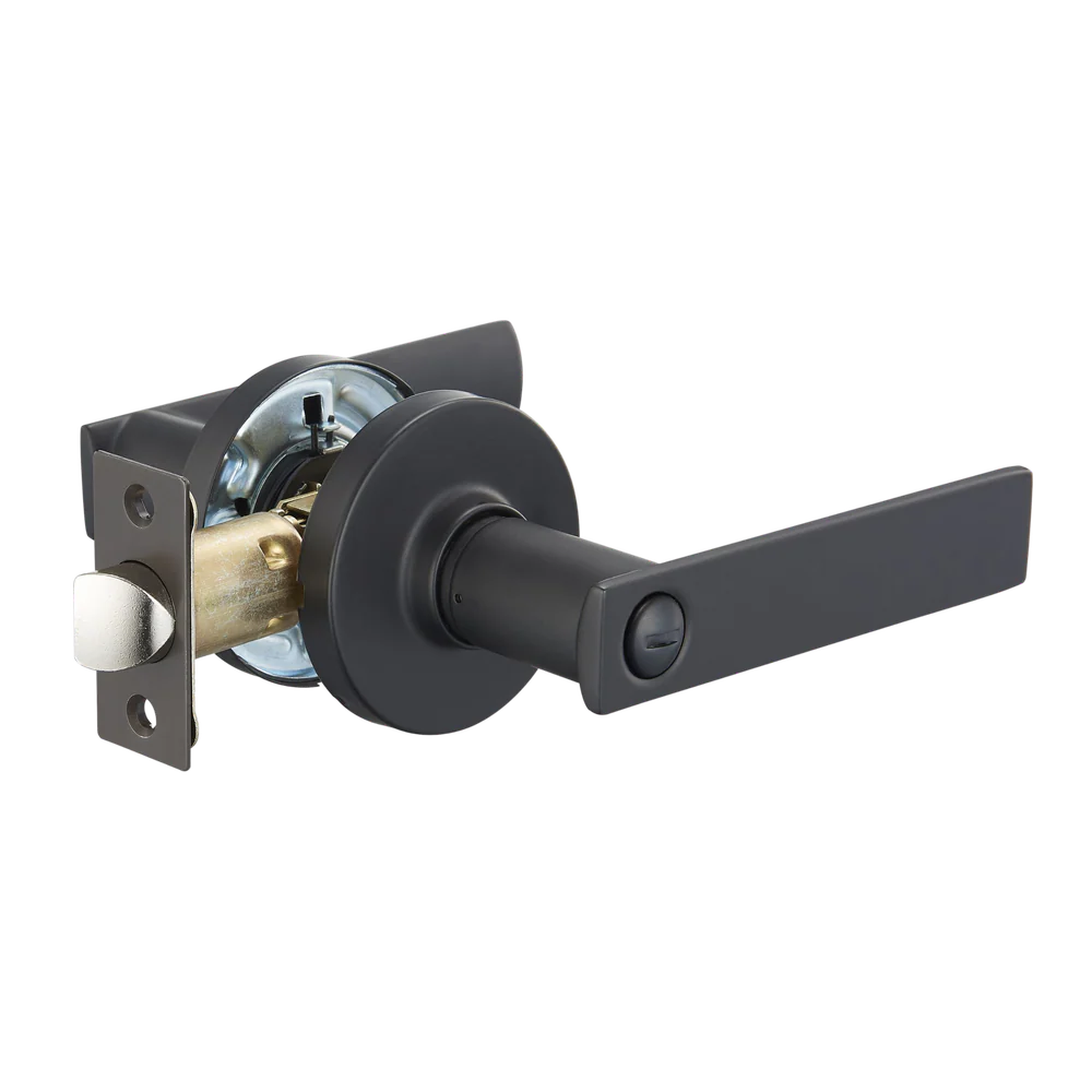 Zanda Austin Round Privacy Lever Set Door Handle Matte Black - Image 3