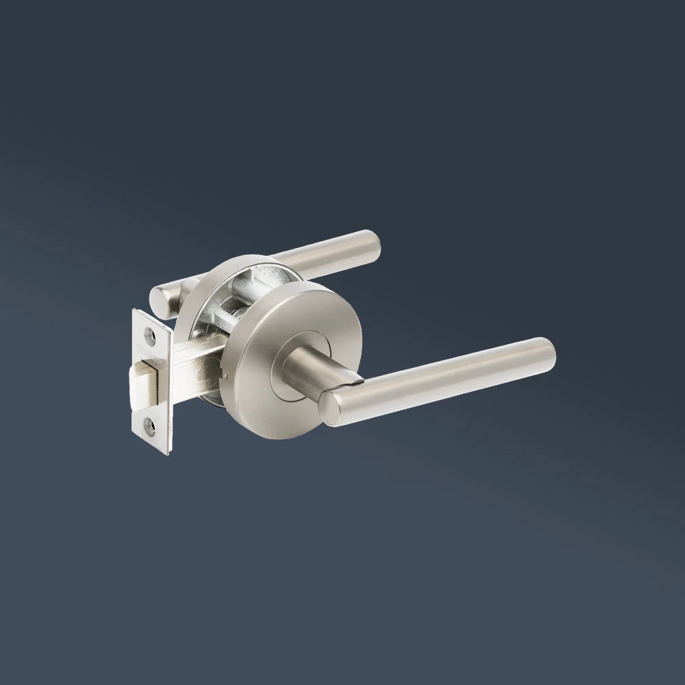 Zanda Baxter Passage Set Door Handle Brushed Nickel - Image 2