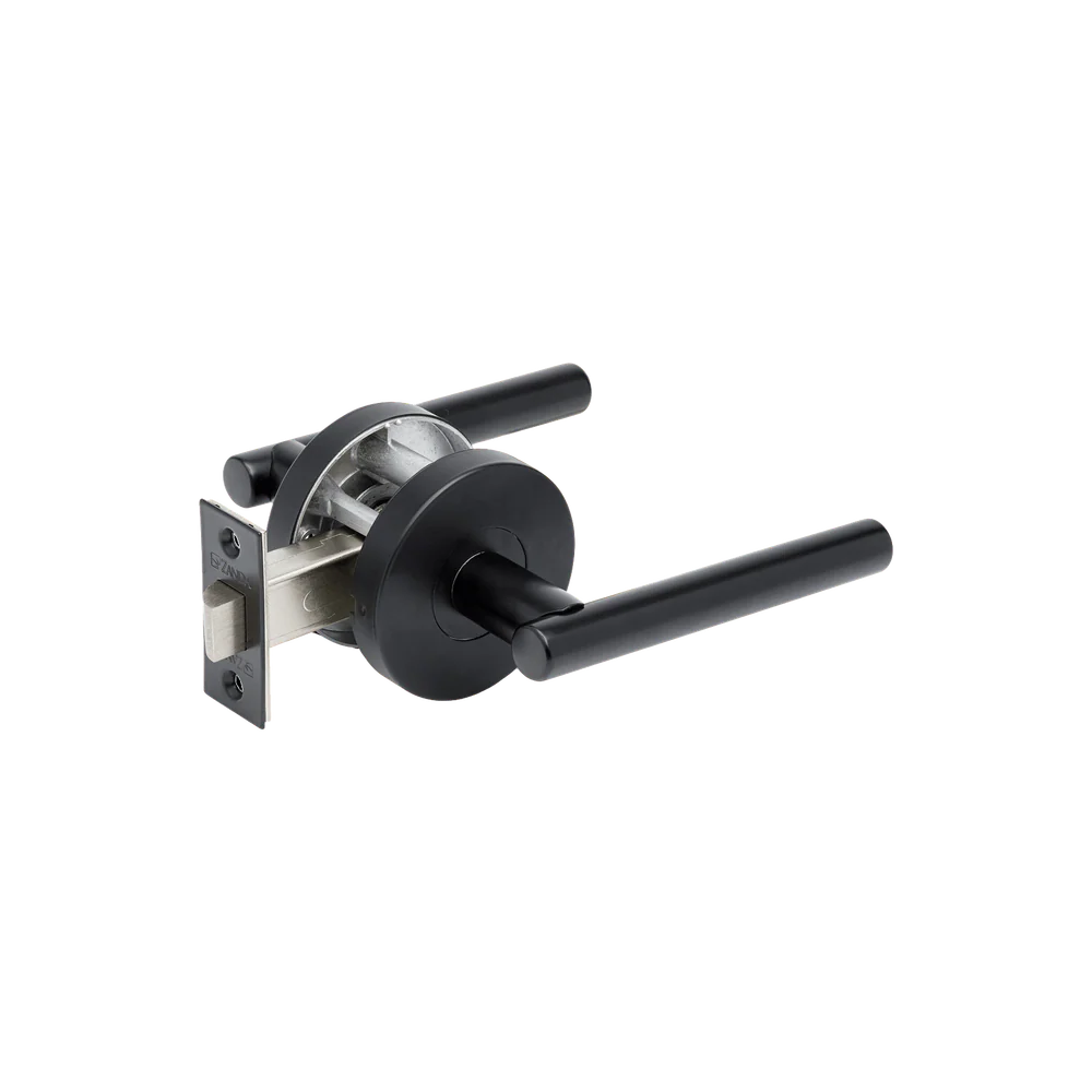 Zanda Baxter Passage Set Door Handle Matte Black