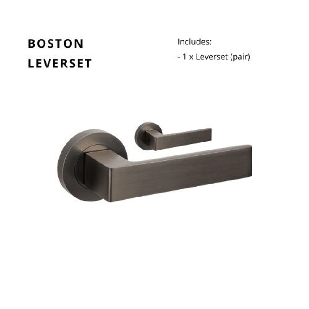Zanda Boston Lever Set Door Handle Only Graphite Nickel - Image 6