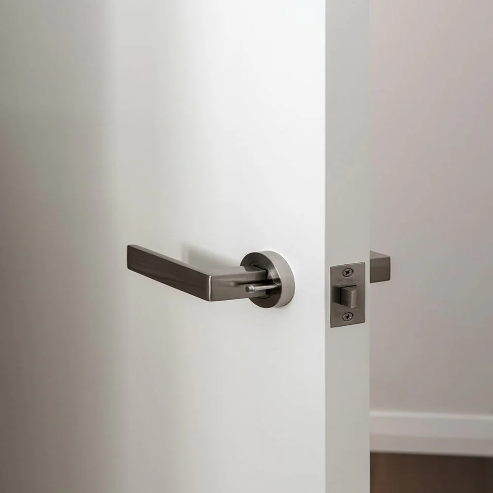 Zanda Boston Privacy Lever Set Door Handle Brushed Nickel - Image 5