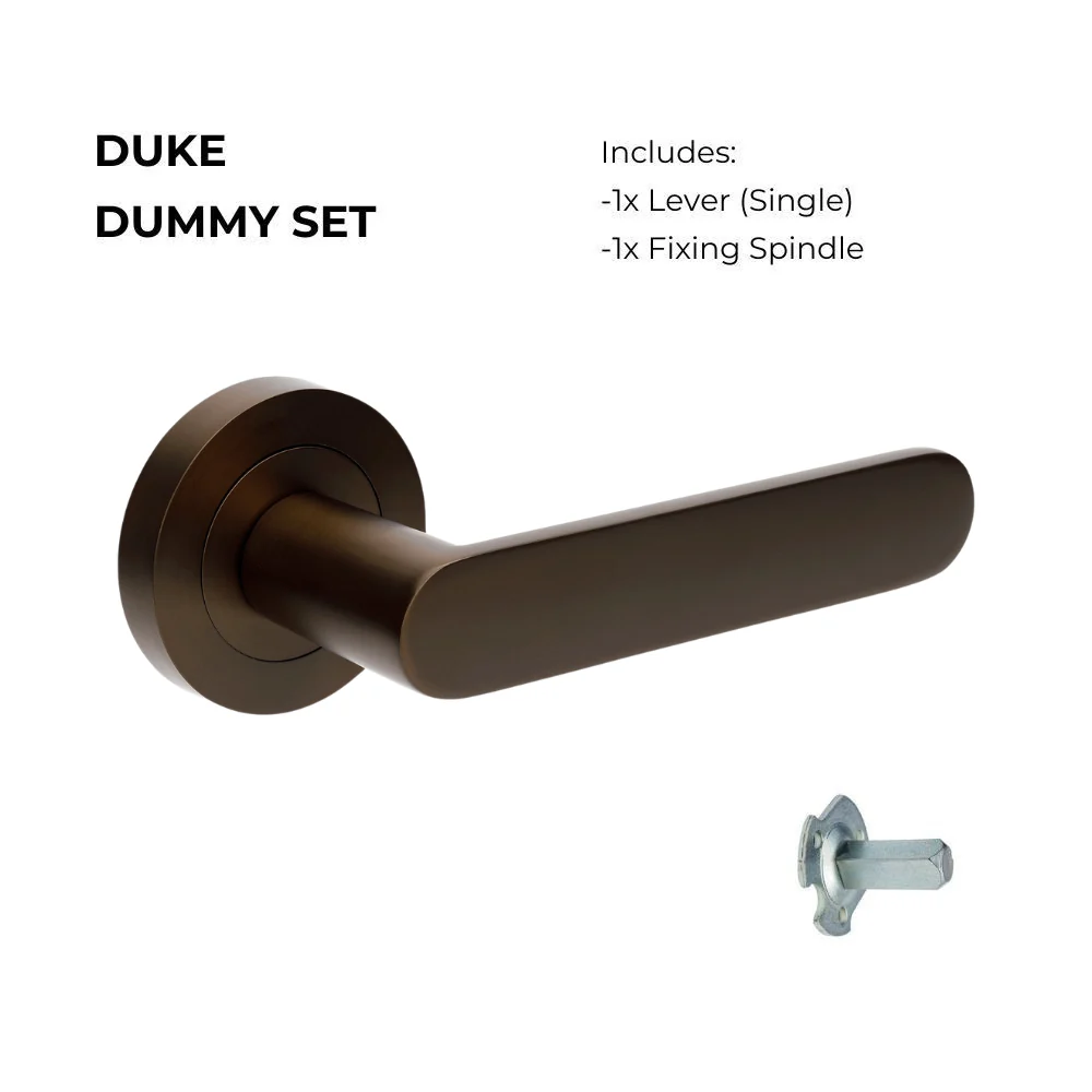 Zanda Duke Dummy Lever Set Door Handle Ember Bronze - Image 5