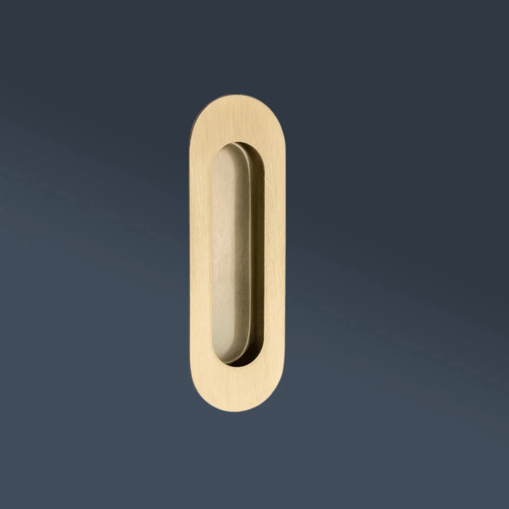 Zanda Duke Flush Pull 120mm Satin Brass - Image 2