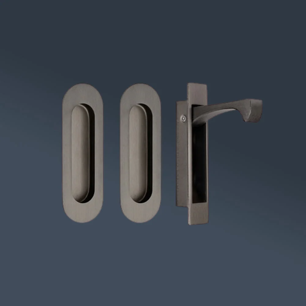 Zanda Duke Flush Pull Kit 120mm Graphite Nickel - Image 2