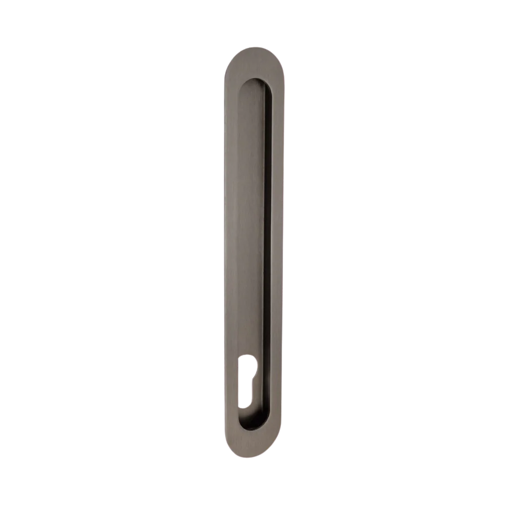 Zanda Duke Flush Pull with Euro Cutout 250mm Graphite Nickel - Image 3