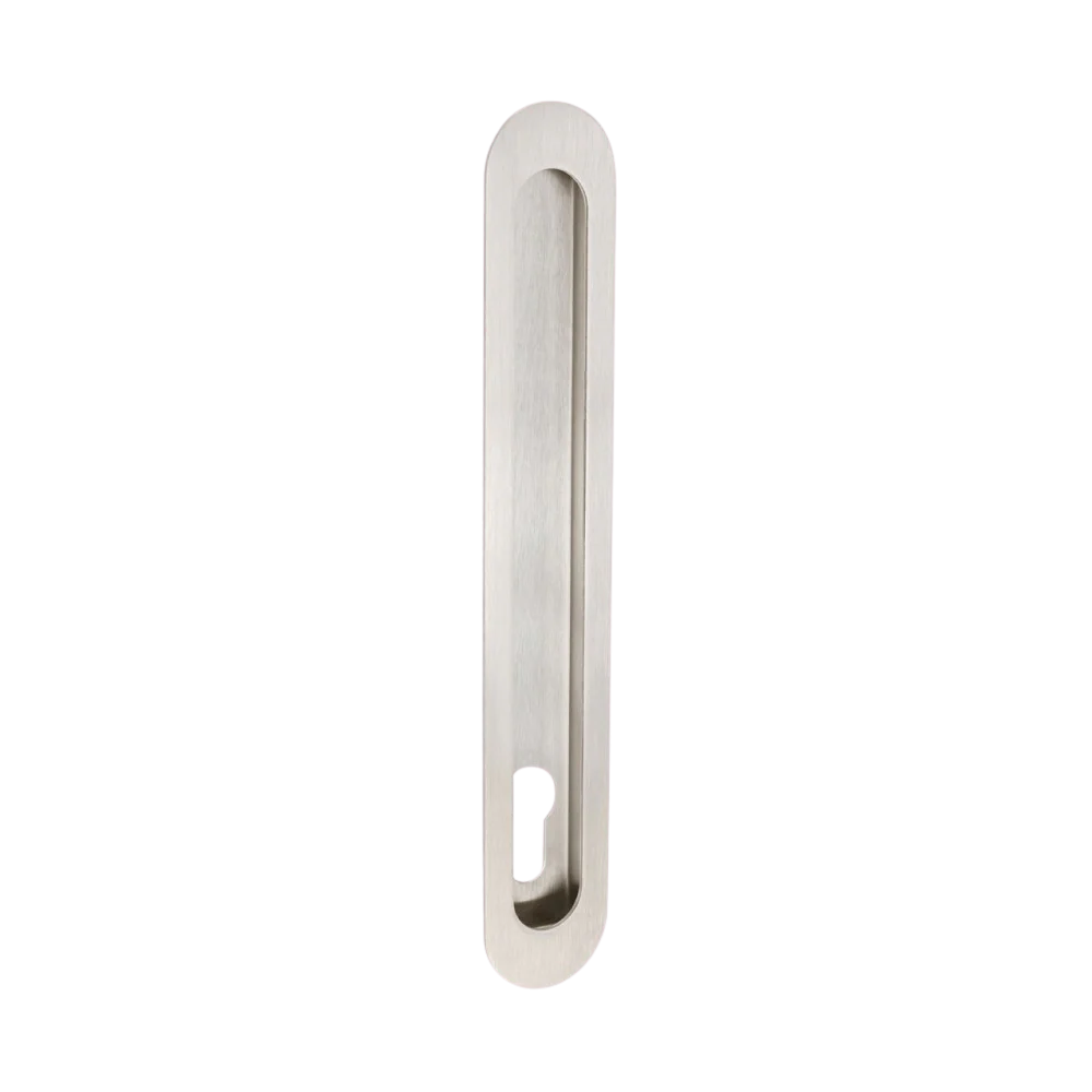 Zanda Duke Flush Pull with Euro Cutout 250mm Stainless Steel