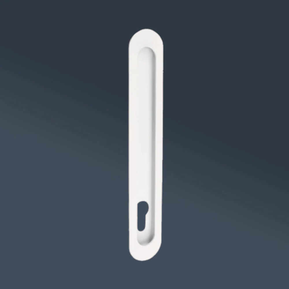 Zanda Duke Flush Pull with Euro Cutout 250mm White - Image 2