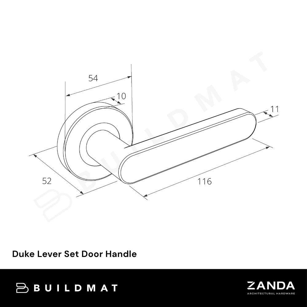 Zanda Duke Lever Set Door Handle Ember Bronze - Image 4