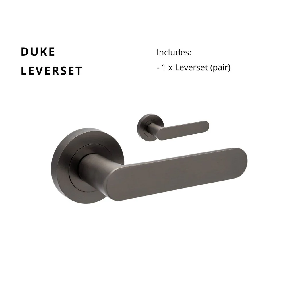 Zanda Duke Lever Set Door Handles Only Graphite Nickel - Image 5