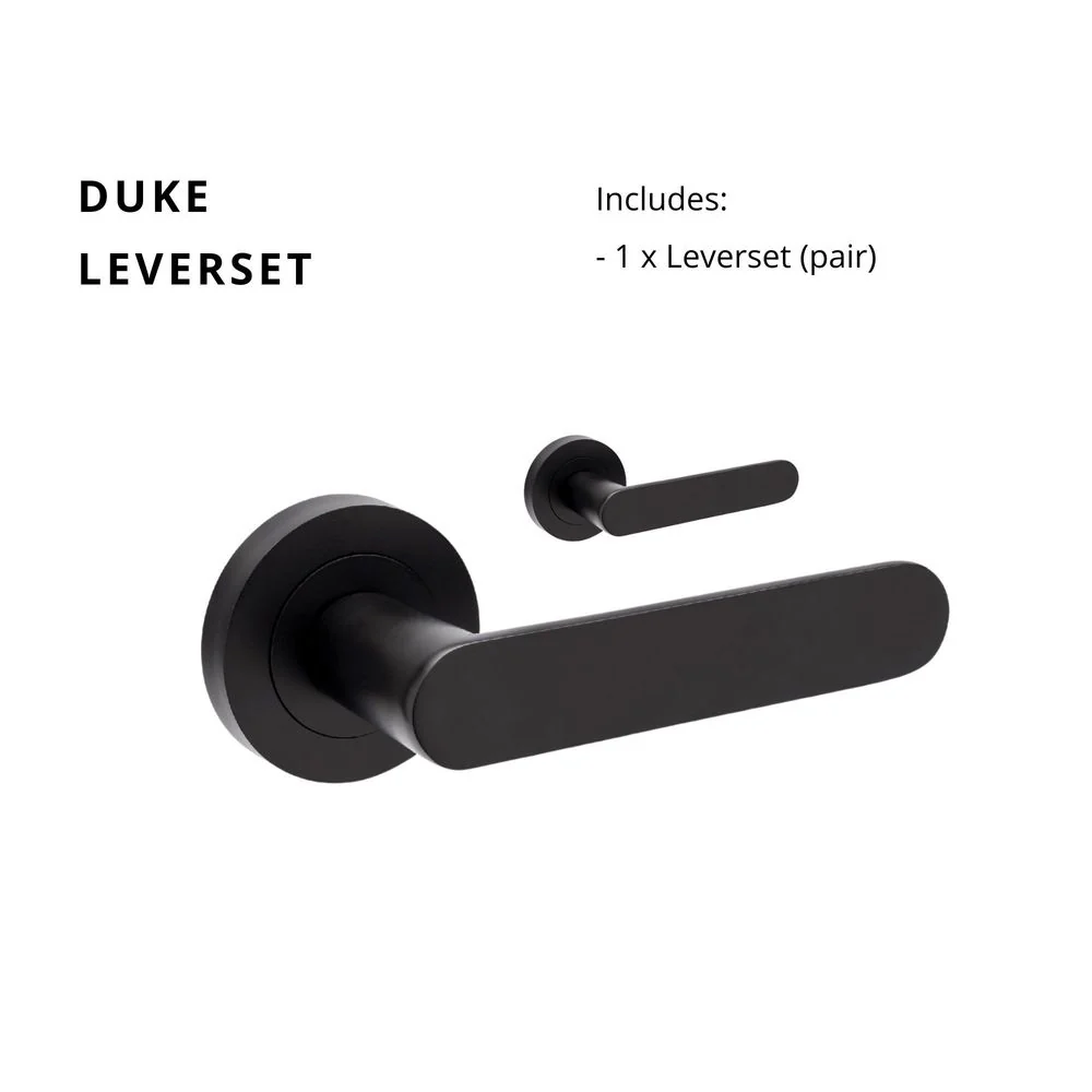 Zanda Duke Lever Set Door Handles Only Matte Black - Image 5