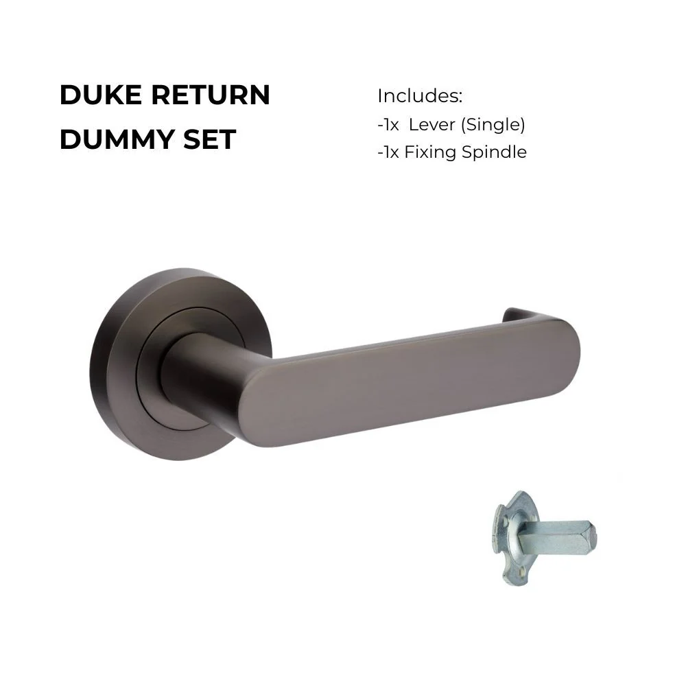Zanda Duke Return Dummy Lever Set Door Handle Graphite Nickel - Image 5