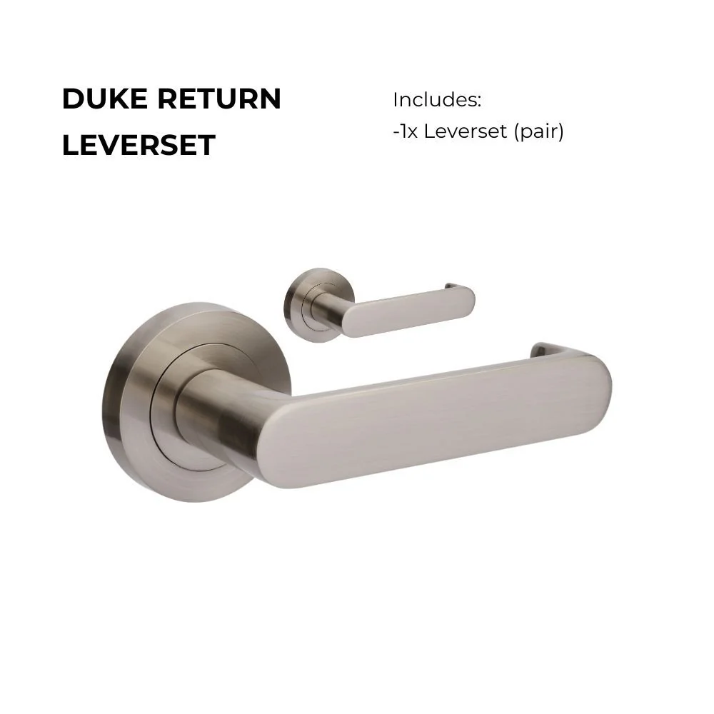 Zanda Duke Return Lever Set Door Handles Only Brushed Nickel - Image 5