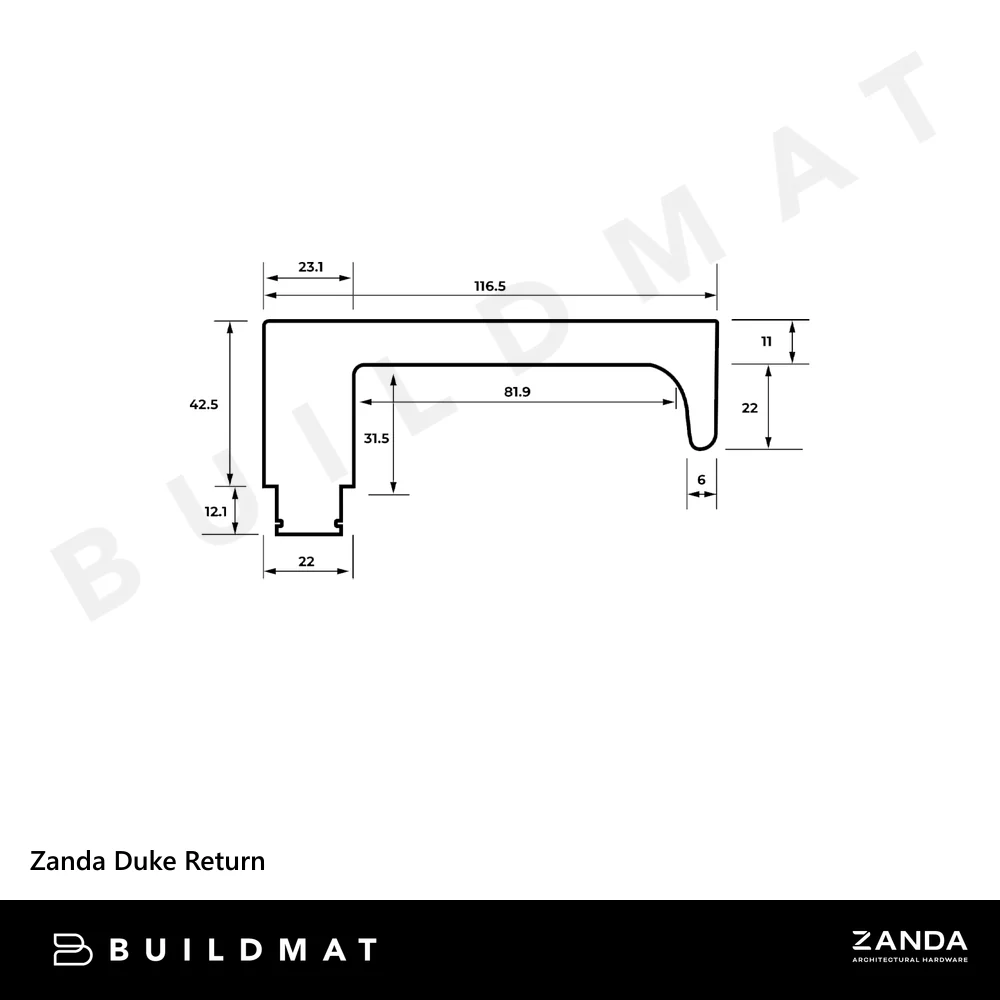 Zanda Duke Return Lever Set Door Handle White - Image 4
