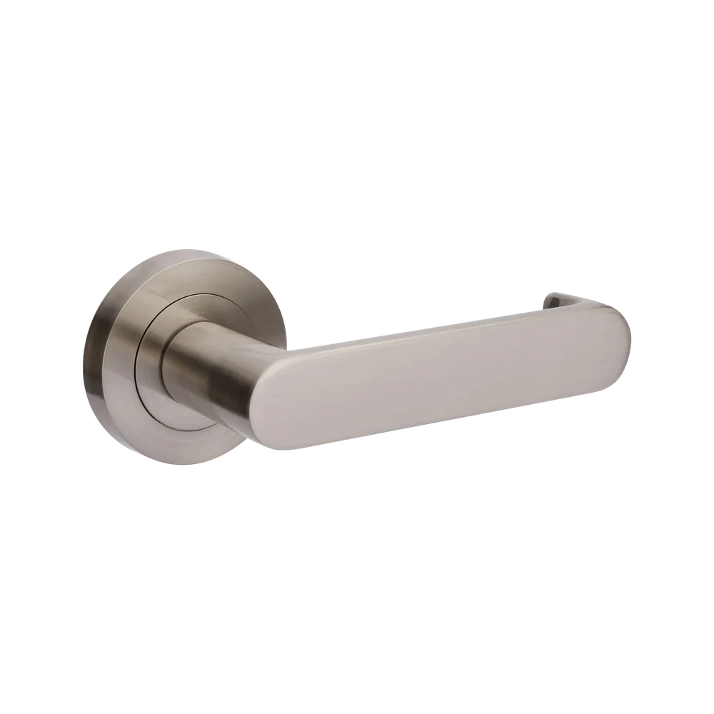 Zanda Duke Return Passage Lever Set Door Handle Brushed Nickel