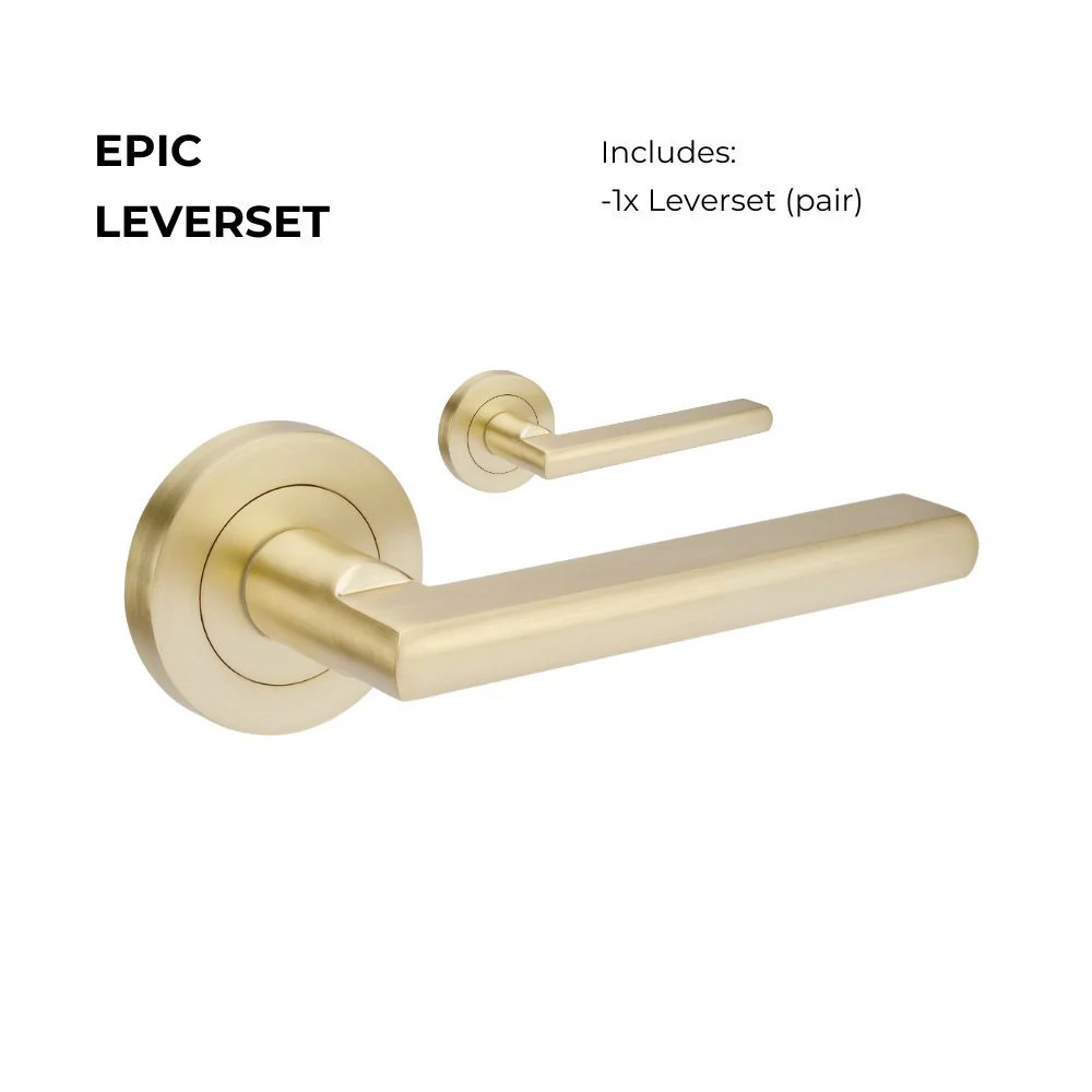 Zanda Epic Lever Set Door Handle Only Satin Brass - Image 5