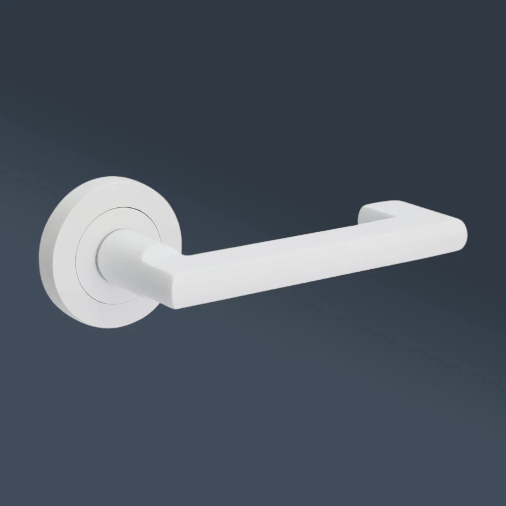 Zanda Epic Return Lever Set Door Handle Only White - Image 2