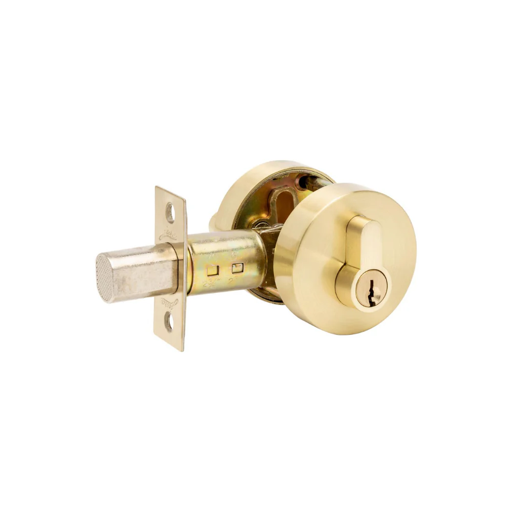 Zanda Futura Slimline Deadbolt Satin Brass - Image 4