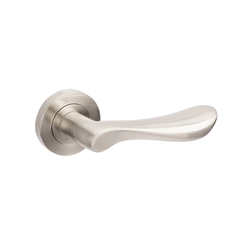 Zanda Juno Entrance Set Lever Door Handle Brushed Nickel