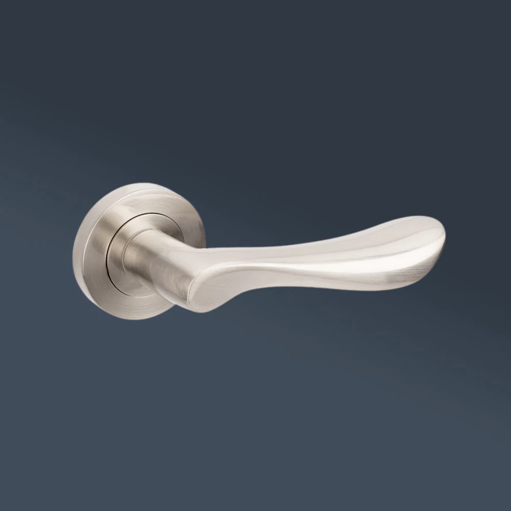 Zanda Juno Passage Lever Set Door Handle Brushed Nickel - Image 2