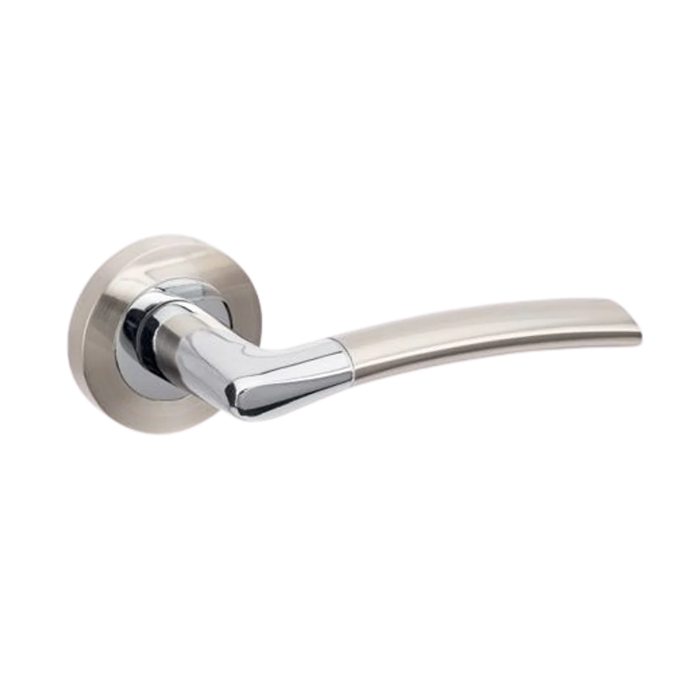 Zanda Luxe Passage Lever Set Door Handle Brushed Nickel/ Chrome Plated - Image 3