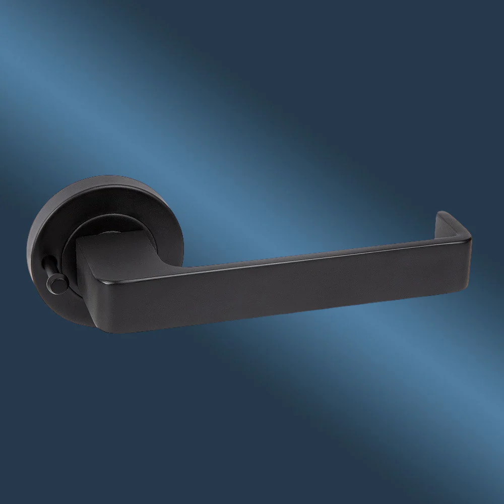 Zanda Meilani Integrated Privacy Lever Set Door Handle Matte Black - Image 2