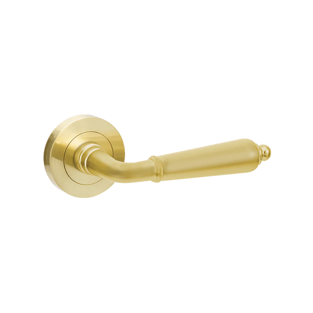 Zanda Oxford Dummy Lever Set Door Handle Satin Brass - Image 3