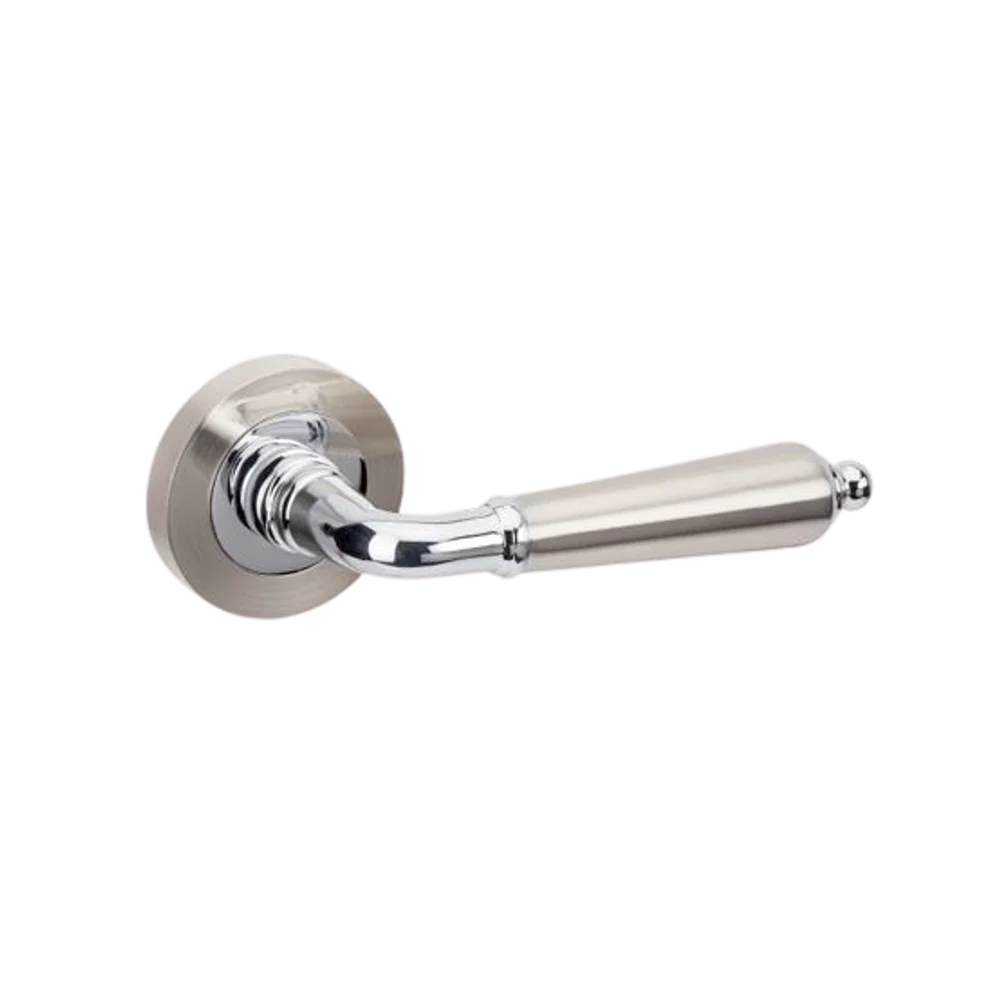 Zanda Oxford Integrated Privacy Lever Set Door Handle Brushed Nickel/Chrome Plated - Image 3