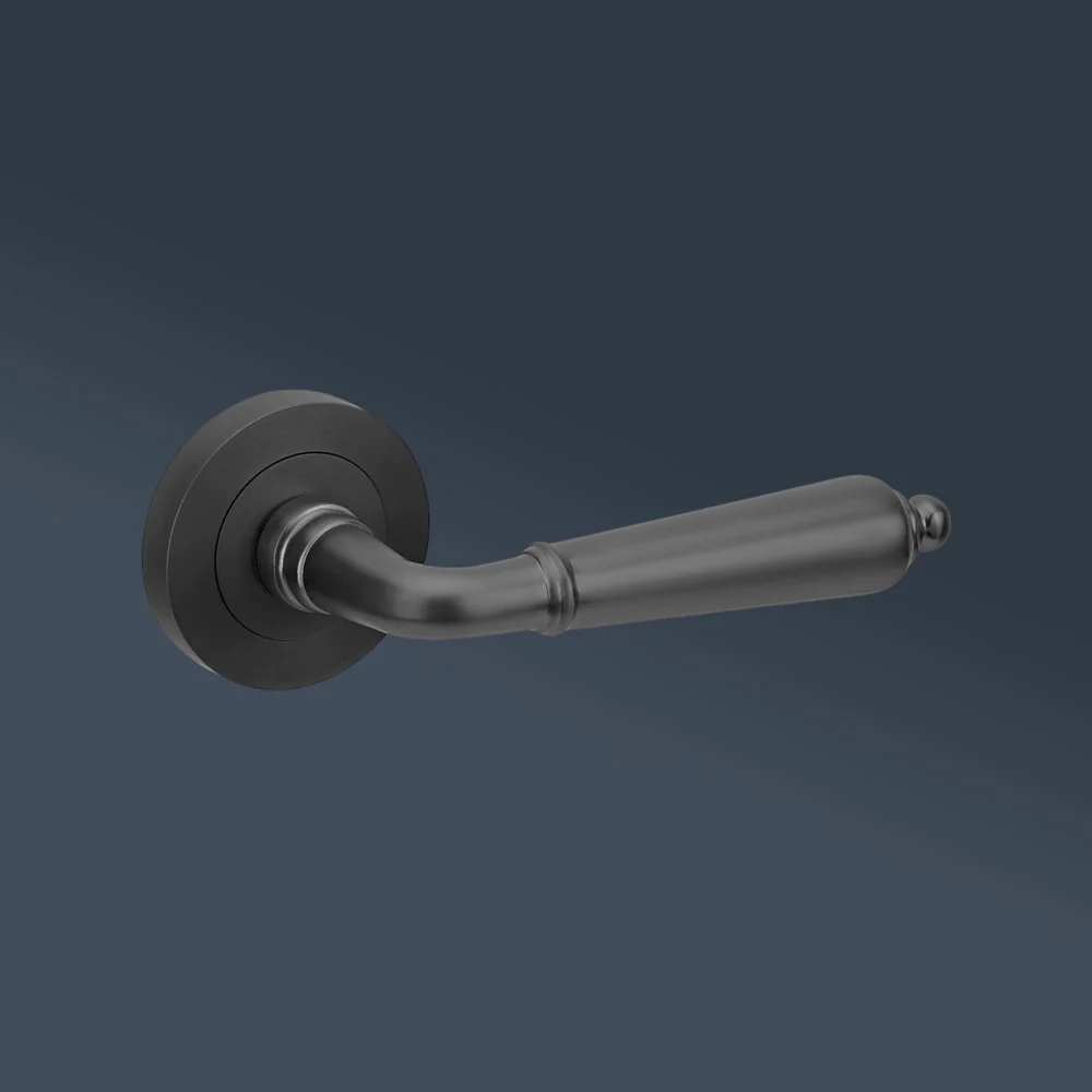 Zanda Oxford Integrated Privacy Lever Set Door Handle Matte Black - Image 2