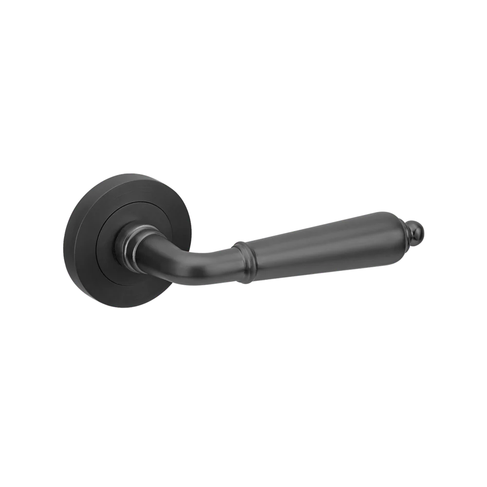 Zanda Oxford Integrated Privacy Lever Set Door Handle Matte Black - Image 3