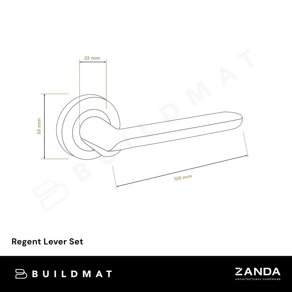 Zanda Regent Lever Set Door Handle Ember Bronze - Image 4