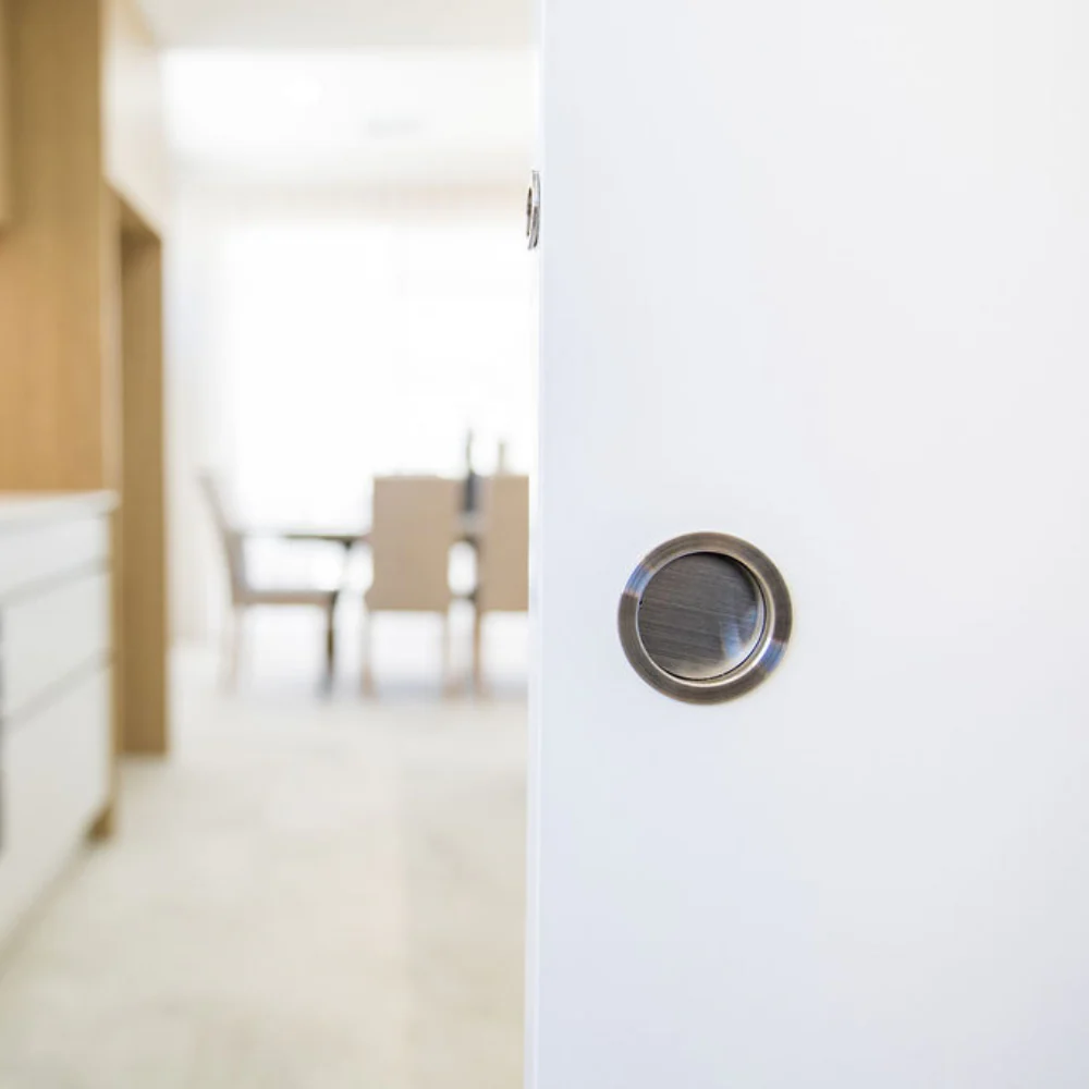 Zanda Round Cavity Privacy Set Brushed Nickel - Image 2