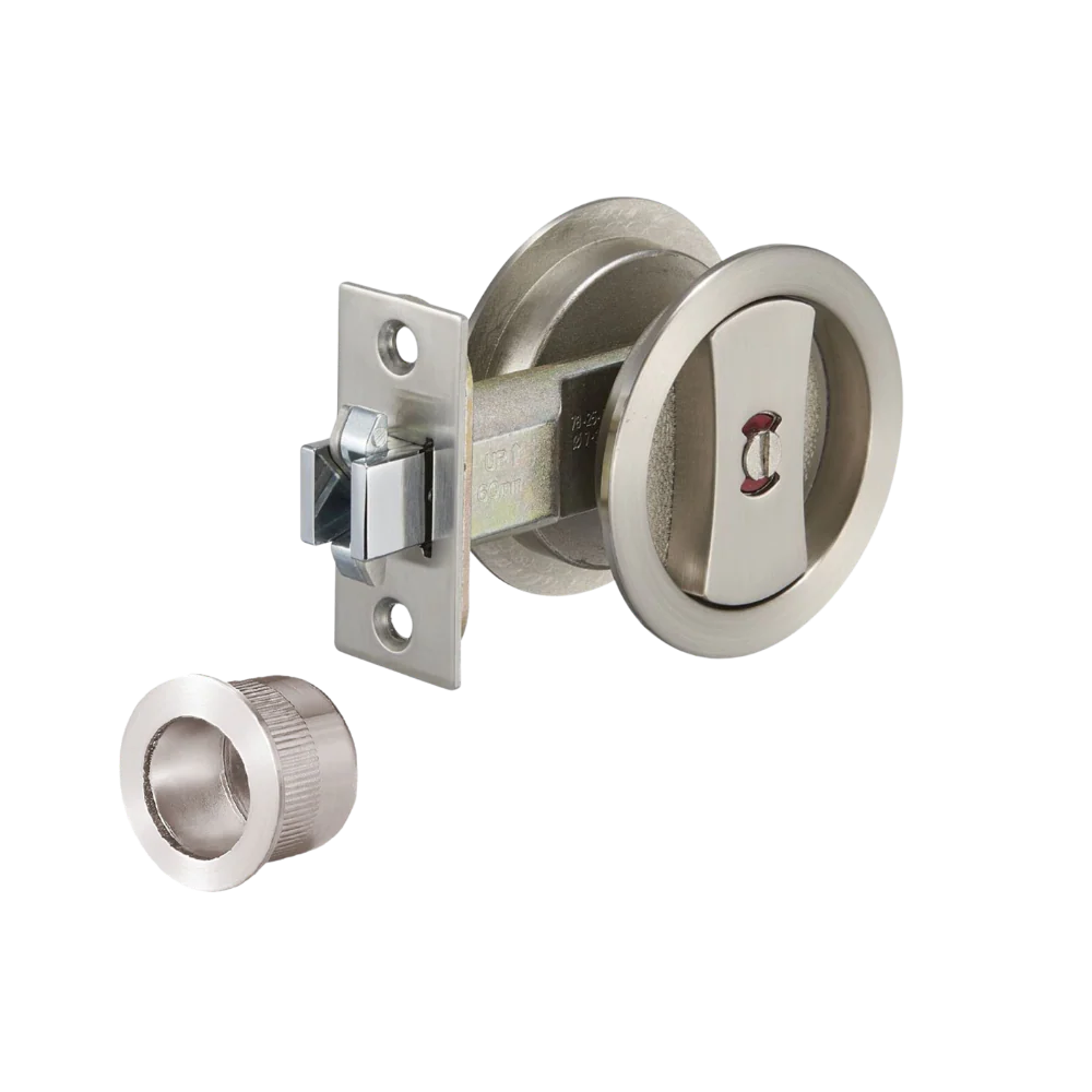 Zanda Round Cavity Privacy Set Brushed Nickel - Image 3