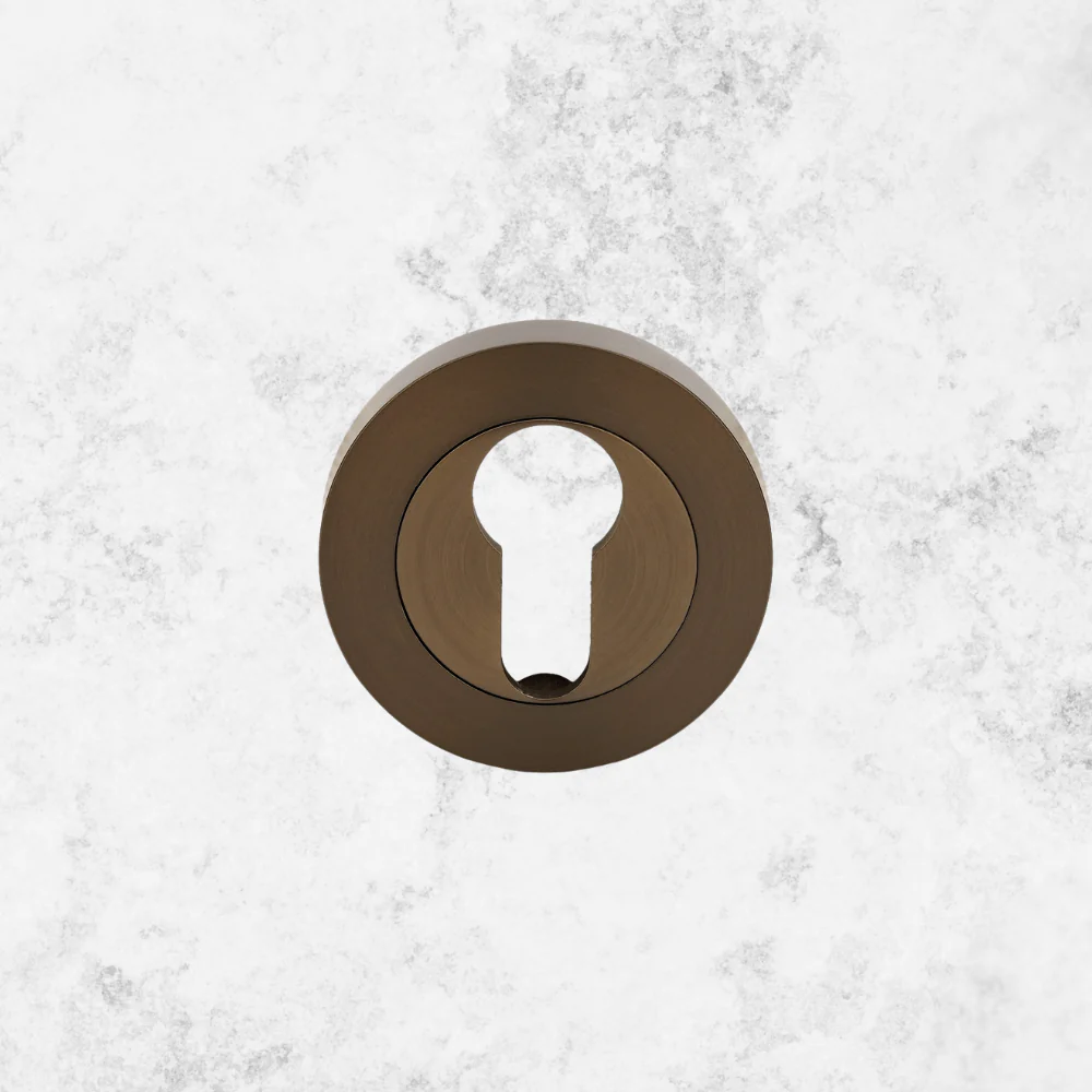 Zanda Round Euro Escutcheon Ember Bronze - Image 2