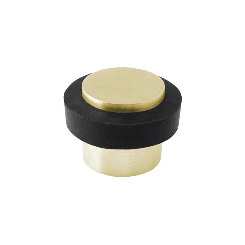 Zanda Round Floor Mount Door Stop Satin Brass - Image 3