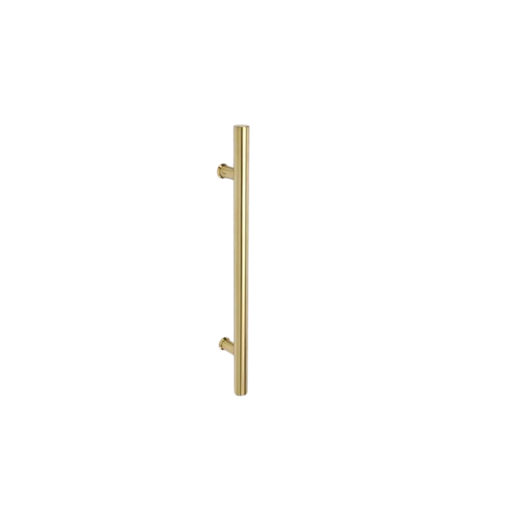 Zanda Round Profile Pull Handle 600mm Satin Brass - Image 3