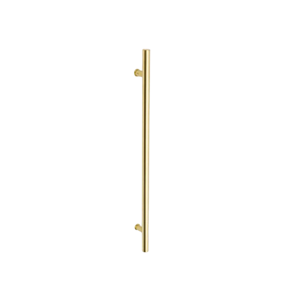 Zanda Round Profile Pull Handle 900mm Satin Brass - Image 3