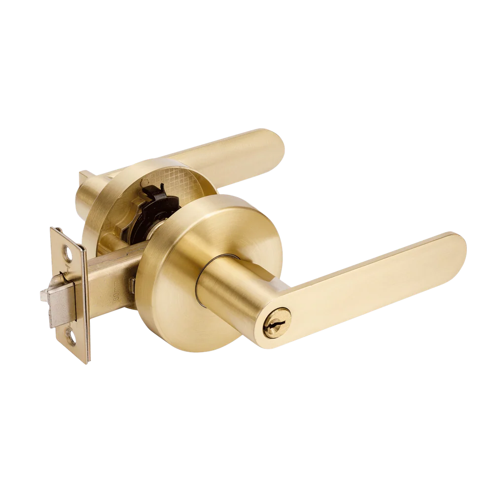 Zanda Sceptre Entrance Combination Set Satin Brass - Image 5