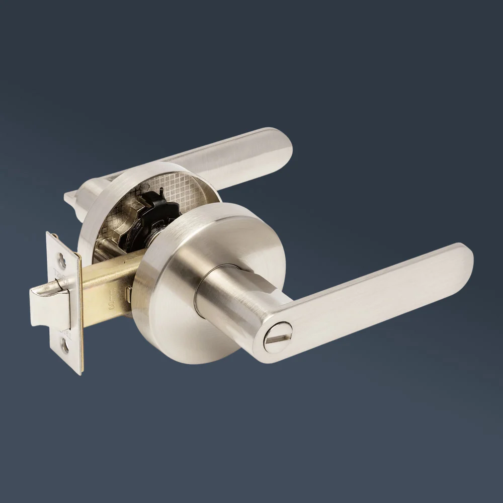 Zanda Sceptre Privacy Set Door Handle Brushed Nickel - Image 2
