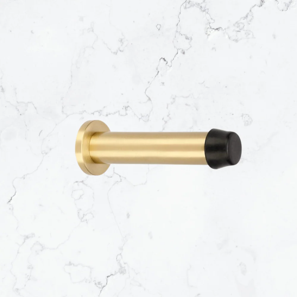 Zanda Skirting Fix Door Stop Satin Brass - Image 2