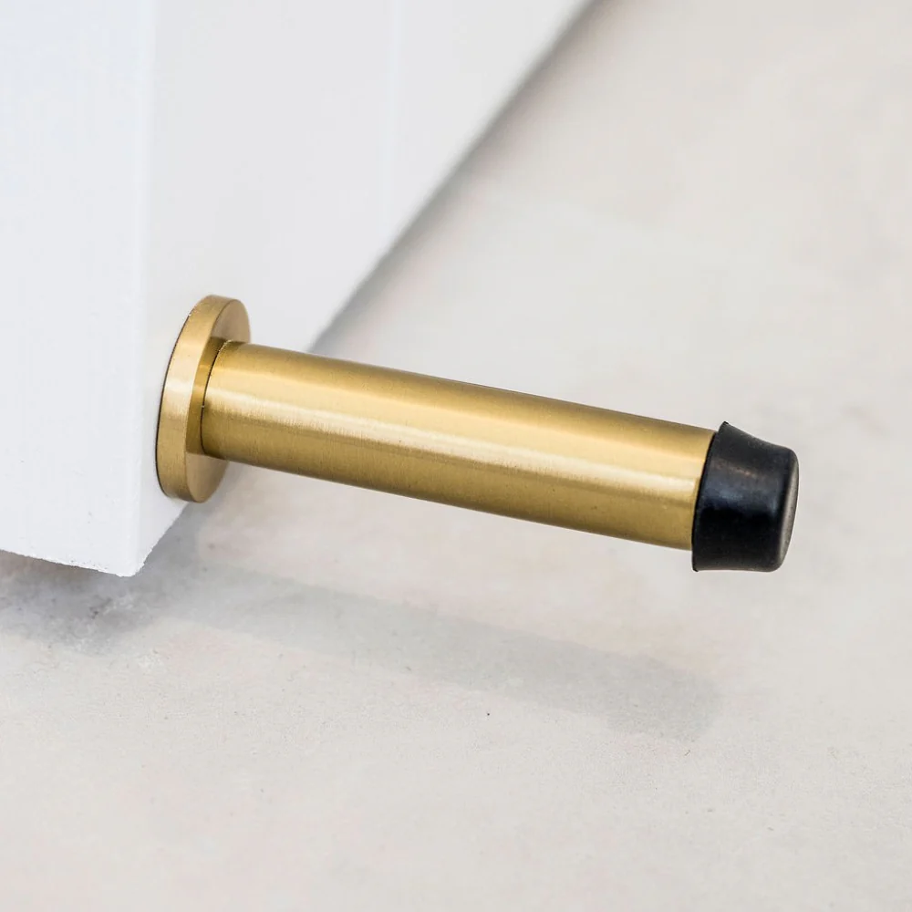 Zanda Skirting Fix Door Stop Satin Brass - Image 4