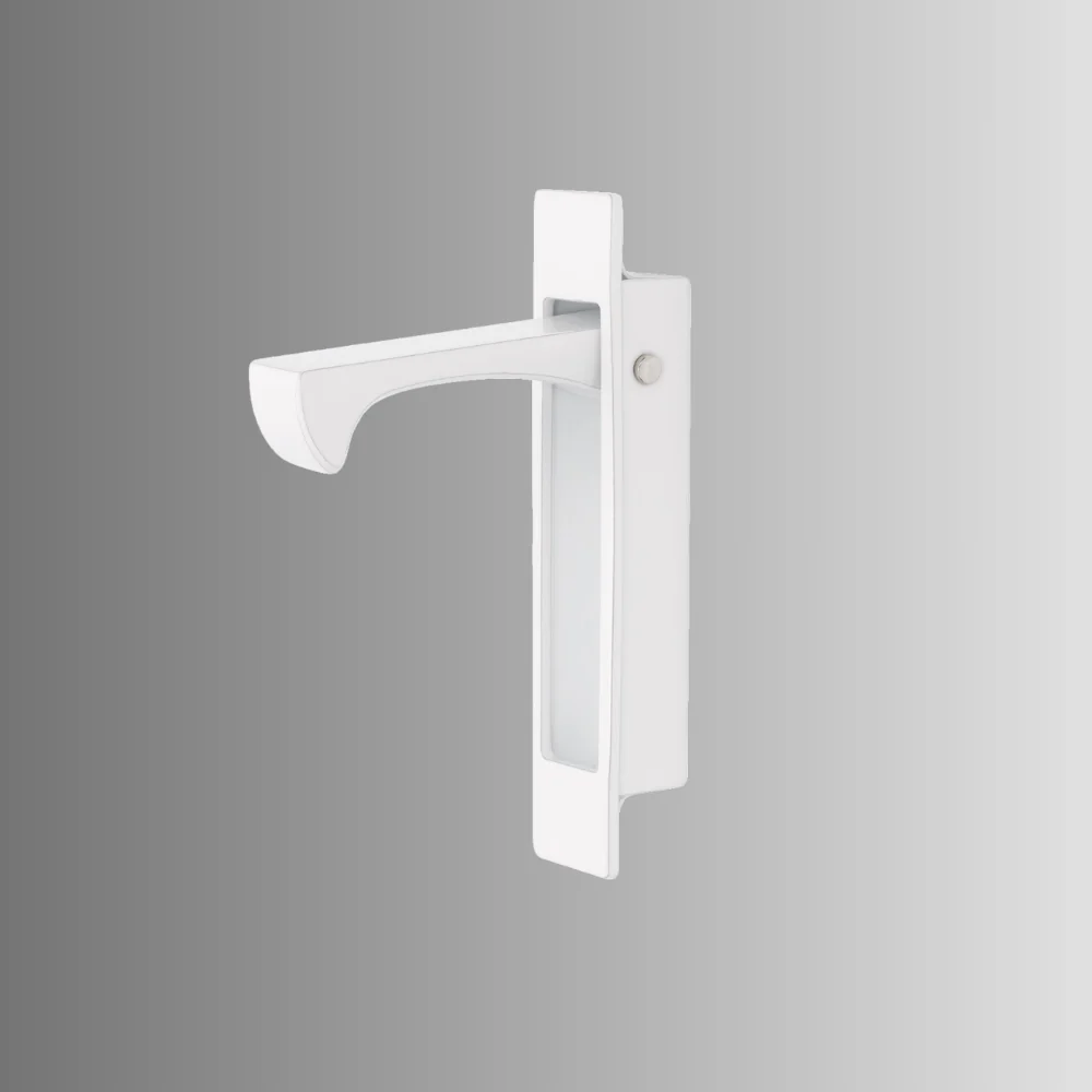 Zanda Sliding Door Edge Pull Matte White - Image 2