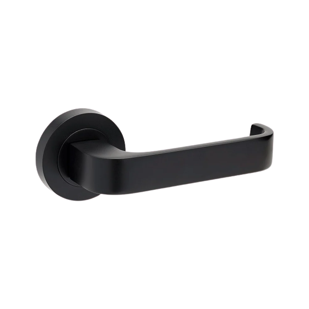 Zanda Streamline Entrance Set Lever Door Handle Matte Black