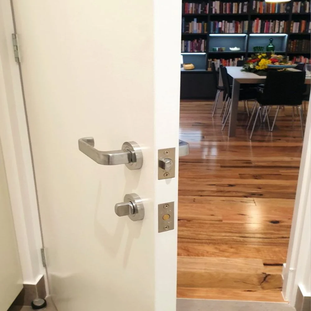 Zanda Streamline Separate Privacy Lever Set Door Handle Brushed Nickel - Image 5