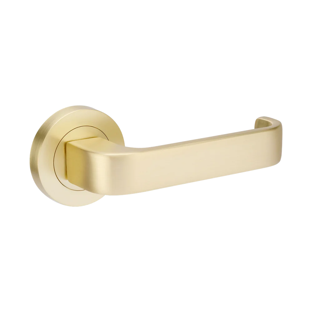 Zanda Streamline Integrated Privacy Lever Set Door Handle Satin Brass