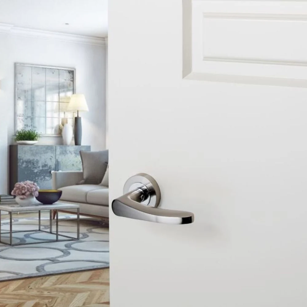 Zanda Stride Lever Set Door Handle Only Brushed Nickel/ Chrome Plated - Image 5