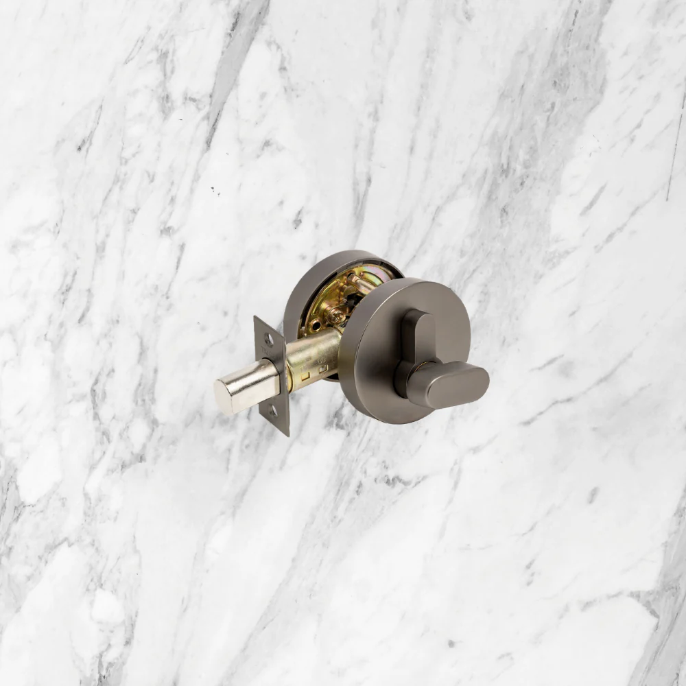 Zanda Triad Round Slimline Deadbolts Graphite Nickel - Image 2