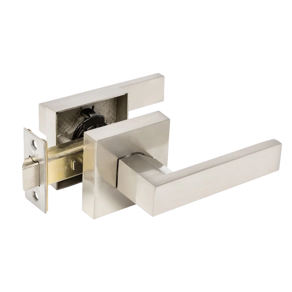 Zanda Trident Passage Set Door Handle Brushed Nickel - Image 3