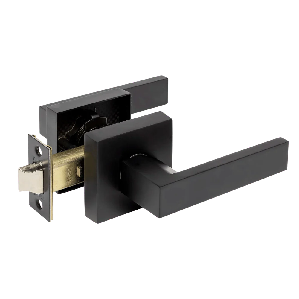 Zanda Trident Passage Set Door Handle Matte Black